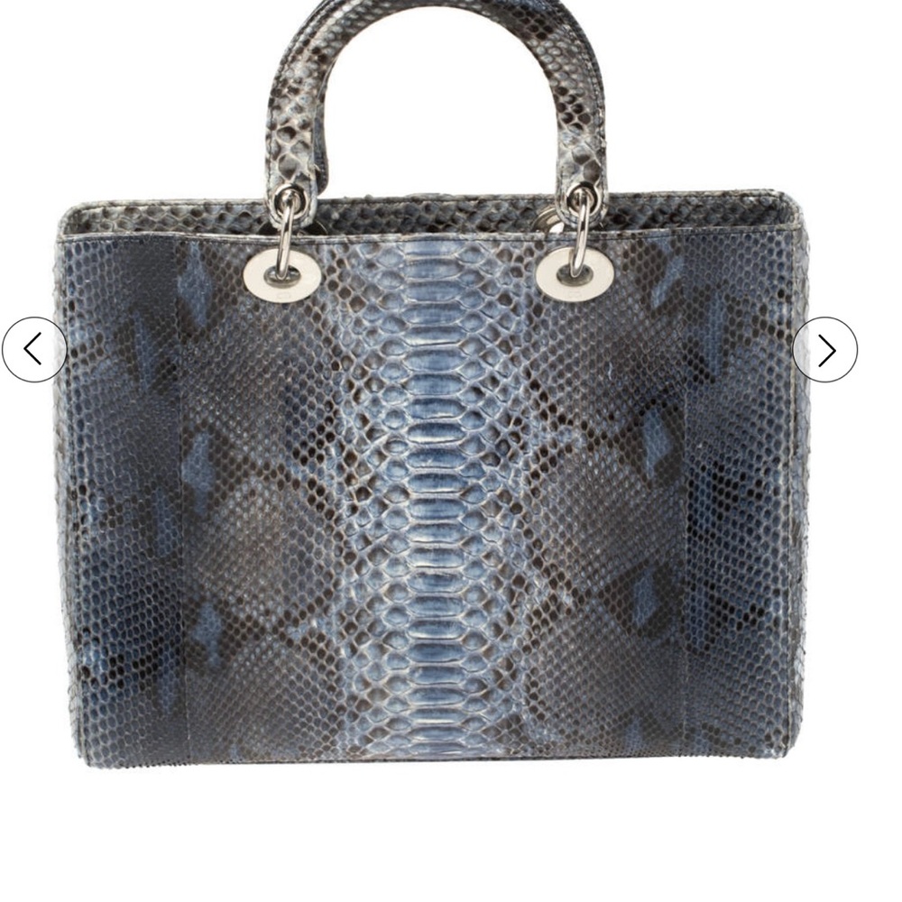 Dior Blue Python Shoulder Bag - Picture 4 of 8